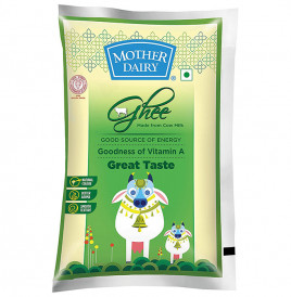 Mother Dairy Ghee (Made From Cow Milk)  Pouch  1 litre